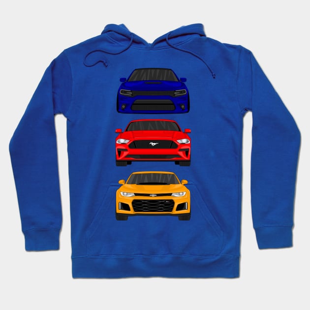 AMERICAN MUSCLE CARS Hoodie by VENZ0LIC